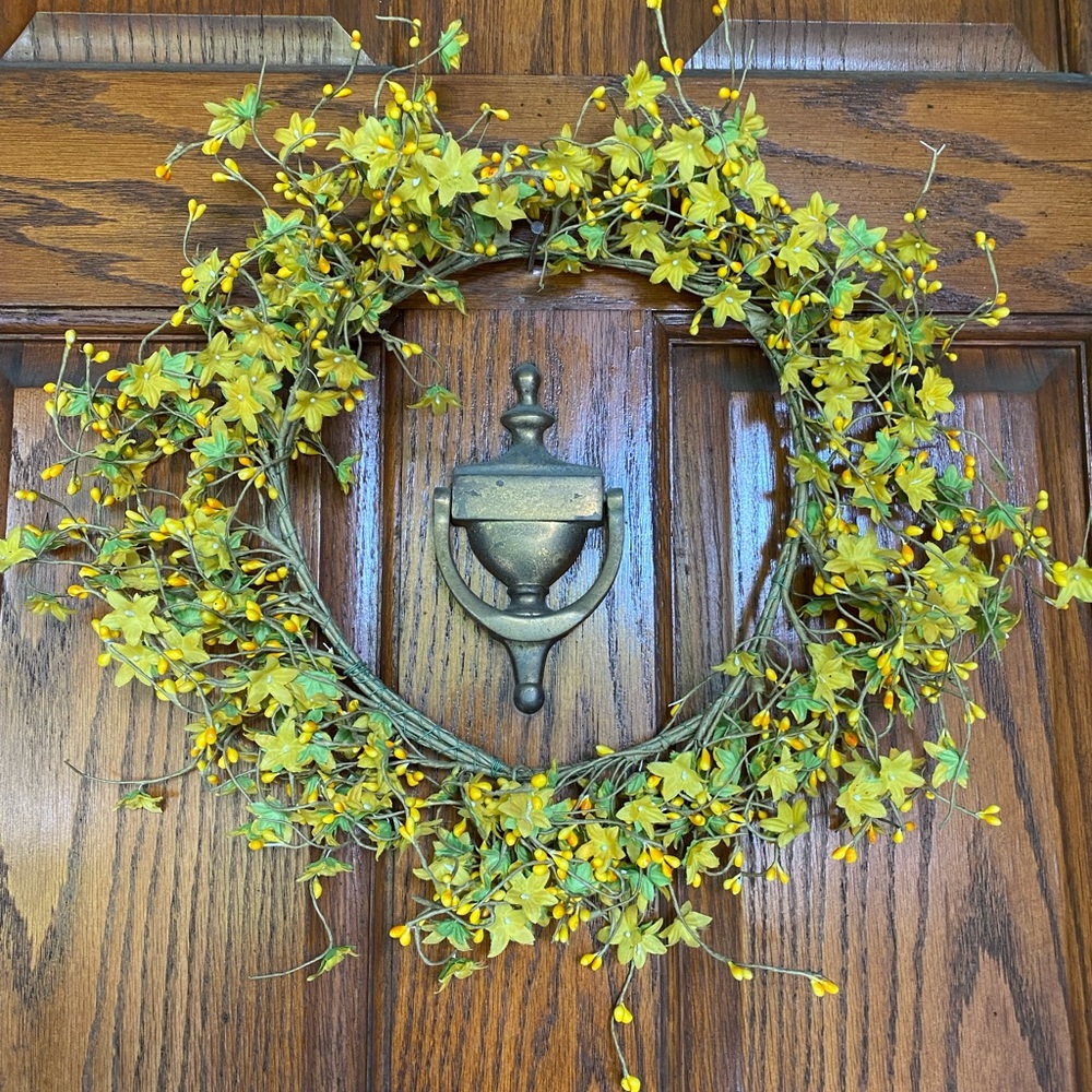 Yellow floral wreath